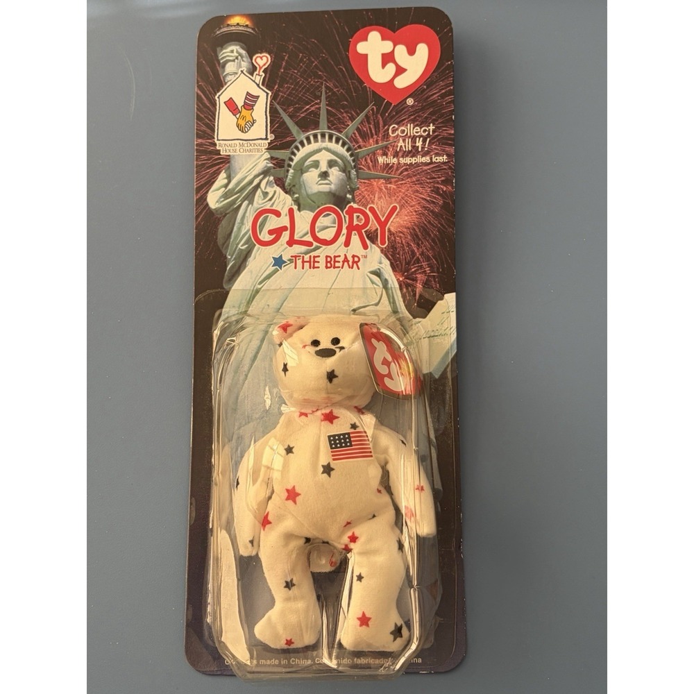 Ty Beanie Baby Glory the Bear Plush Toy NEW 1999 McDonald's RMHC NEW NWT
